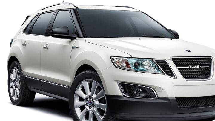 2011 Saab 9-4X Front Side Pose On White Background